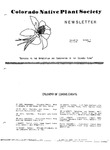 Colorado Native Plant Society Newsletter, Vol. 8 No. 3, May-June 1984 by Sue Martin, Harold Weissler, Eleanor Von Bargen, Myrna Steinkamp, and J. Scott Peterson
