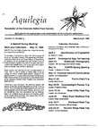Aquilegia, Vol. 12 No. 2, March-April 1988: Newsletter of the Colorado Native Plant Society by Eleanor Von Bargen, Tamara Naumann, Meg Van Ness, Myrna Steinkamp, Barbara Bash, Betsy Neely, and Peter Root