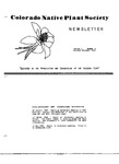Colorado Native Plant Society Newsletter, Vol. 4 No. 5, September-October 1980