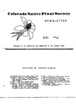 Colorado Native Plant Society Newsletter, Vol. 7 No. 3, May-June 1983