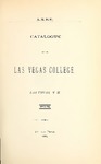 1883 Catalogue of Las Vegas College