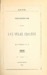 1884 Catalogue of Las Vegas College