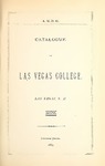 1885 Catalogue of Las Vegas College