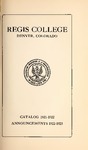 1922 Regis College Catalog