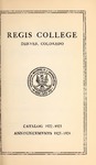 1923 Regis College Catalog