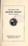 1920 College of the Sacred Heart Catalogue